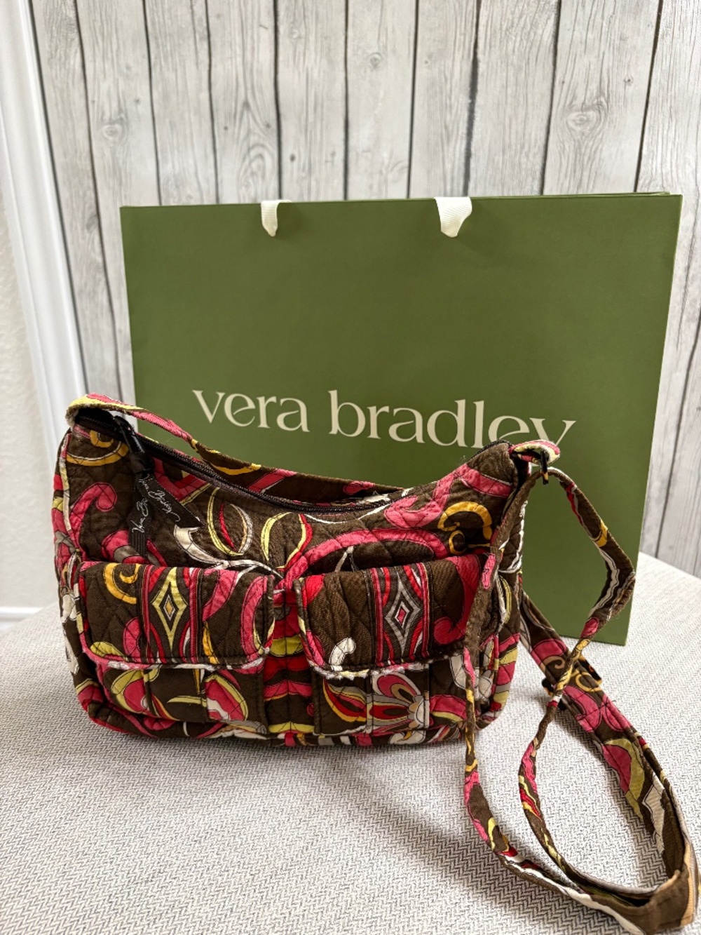 Vera Bradley Libby Crossbody Bag – Retired Puccini Pattern